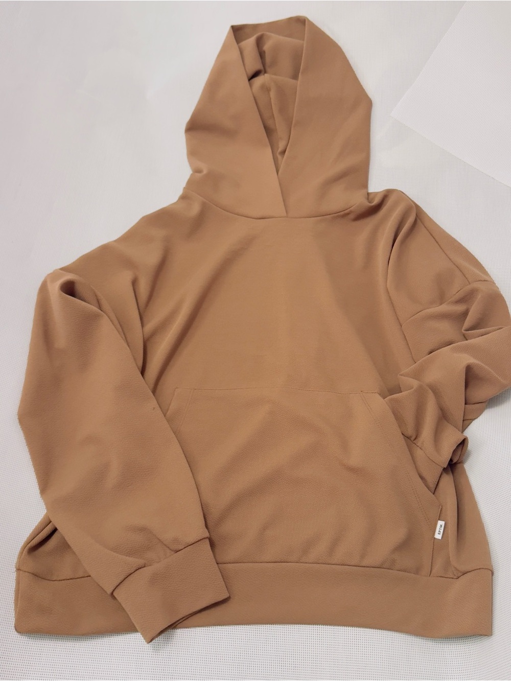 Men's Hooded Pullover Sweatshirt in Camel Brown
